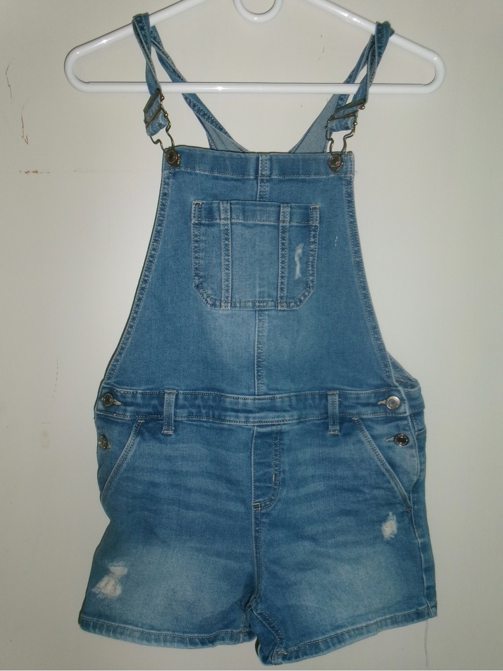 SO Light Blue Denim Short Overalls